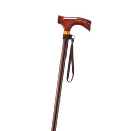 Aluminium Gehstock Holzgriff