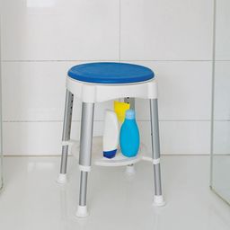 Duschhocker mit Soft-Drehsitz und Ablage Russka