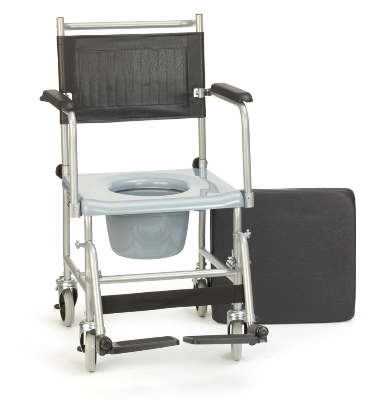 Fahrbarer Toilettenstuhl - pulverbeschichtet