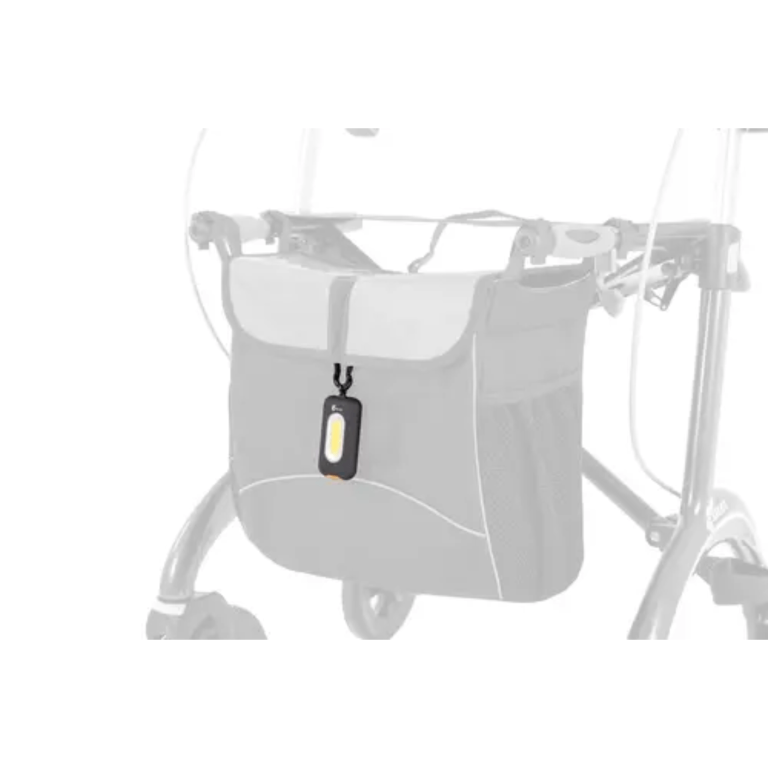Bild von der LED Lampe am Rollator